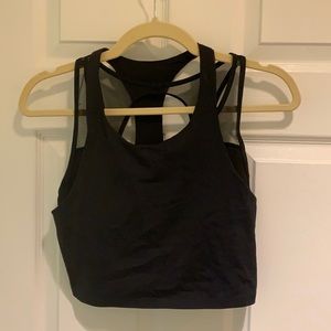 Lululemon Cropped Black Tank - Size 6